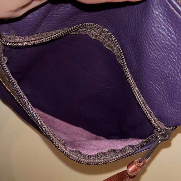 Grace Leather Y2K genuine leather/ alligator crossbody handmade in Lynn MA - Picture 2 of 9